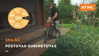 STIHL SHA 56 akumuliatorinis pūstuvas-surinktuvas