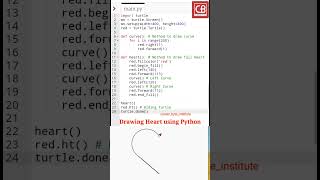 Heart Shape Pattern | Drawing Heart using Python | Heart ❤️ using Python 🔥#shorts | #python | #heart