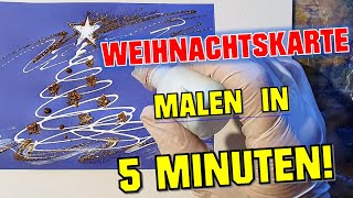 WEIHNACHTSKARTE selber machen schnell+EINFACH in 5 MINUTEN/ Christmas Card Ideen mit Kinder basteln