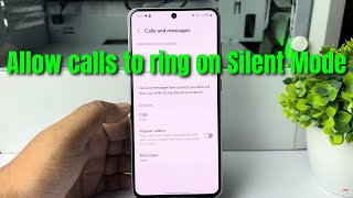 How to allow calls to ring on Silent Mode