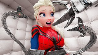 Elsa Frozen - Spider-Girl Transformation!