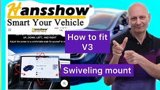 How To Fit New Hanshow V3 Swiveling Mount To Your Tesla Model 3 Or Model Y