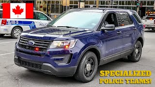 Montréal | Specialized Emergency Vehicles Patrolling Streets During Christmas Parade (SPVM + SIM)