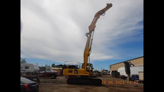 KOMATSU PC450-LC8 LONG REACH - HYDRARAM 175 Hyd HP SHEET PILE DRIVER TO FOR 40-50-60 FOOT SHEET PILE