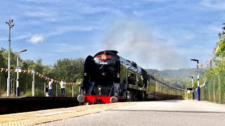 Braunton at Speed! 34046 Braunton on The Yorkshire Traveller 14th September 2019