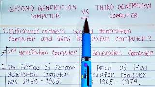 Second generation computer vs third generation computer|computer generation|second generation|hindi.