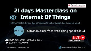 Day 5 - Ultrasonic interface with Thing speak Cloud