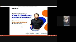 The Ultimate Masterclass to crack Business Analyst interviews by mentor Prashant Singh.