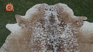 Natural Speckled Brown and White Cowhide Hair on Leather - LeatherOn.pk