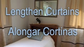 How to Lengthen Curtains. Como Alongar Cortinas.