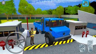 Blue Mercedes Truck Driving - Warehouse Cargo Cars Simulation #22 - Android Gameplay