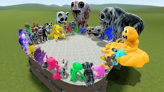 NEW ZOONOMALY MONSTER NEXTBOT AND ALL GARTEN OF BANBAN FAMILY !! SPARTAN KICKING IN GARRY'S MOD