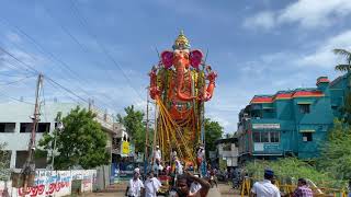 4K  - Tallest Wooden Vinayagar (Lord Ganesha) idol in Ganesh Chaturthi festival in Nagapattinam