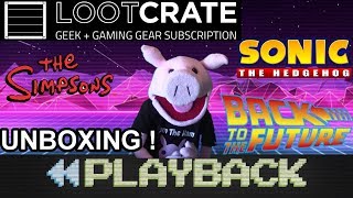 LOOTCRATE PLAYBACK UNBOXING ! FREE Back To The Future & Simpsons MERCH | SamTheHamTV