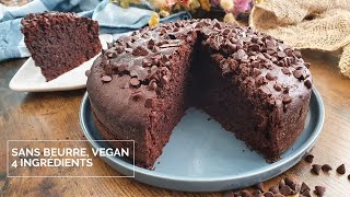 Gâteau au Chocolat Simple et Vegan : Recette 4 Ingrédients