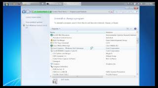 Windows 7: How to uninstall / remove a program from Control Panel