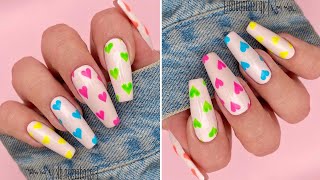 HEART NAIL ART AT HOME w/ DOTTING TOOL FOR BEGINNERS | GEL POLISH NAILS TUTORIAL | NAILS FASCINATION