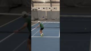 The one hander held its own for awhile 🤷‍♂️ #tennis #shorts 🩳