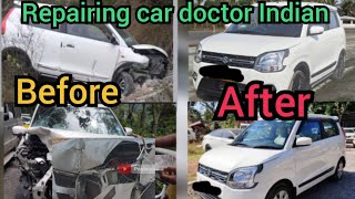 Accident car dent paint repair | Car accident before and after | car front Full  repair