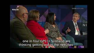 Monica Lennon MSP discusses GP access and Wishaw's Neonatal Unit on BBC Debate Night in Motherwell.