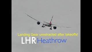 British Airways B787-9 ( G-ZBKG) Landing Gear Unretracted after Takeoffs, London Heathrow Airport