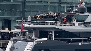 MAORIA Expedition Yacht Transporting Formula E cars in Monaco