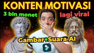 LAGI VIRAL! Konten Motivasi & Quotes Gambar dan Suara AI untuk Pemula