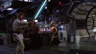 Luke Skywalker Lightsaber Training | Star Wars IV: A New Hope Blu-Ray