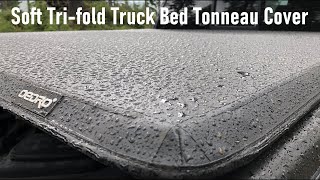 Oedro: Soft Tri-fold Truck Bed Tonneau Cover on Ford F150