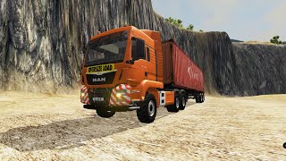 MAN TGS Euro 6 33.500 6x4 Fifth Wheel - OVERSIZELOAD (A) Driving on a Quarry with load/ BeamNG.Drive