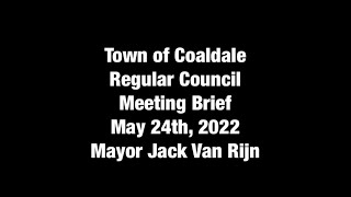 May 24th, 2022, Regular Council Meeting