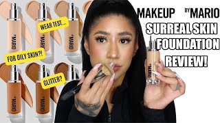 NEW MAKEUP BY MARIO SURREAL SKIN FOUNDATION REVIEW AND WEAR TEST *OILY SKIN*