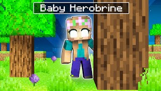 Becoming BABY HEROBRINE in Minecraft