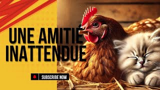 Chaton et poule : une amitié incroyable