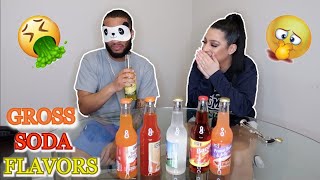 TRYING THE WORST SODA FLAVORS IN THE WORLD CHALLENGE!!! (BLINDFOLDED) *SO GROSS*