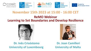 ReMO Webinar: Dr. Inês Crisóstomo on Learning to Set Boundaries and Develop Resilience