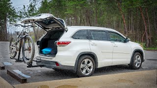 Solo Car Camping in the Rain with my Mountain Bike