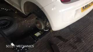 How to change rear shock absorbers Vw up rear suspension oil leak