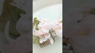 wedding accessoires with flowers made in France #millinery #weddinghairstyles #silkflowers