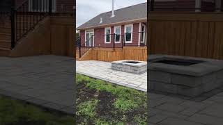 Deck and interlock patio yard update