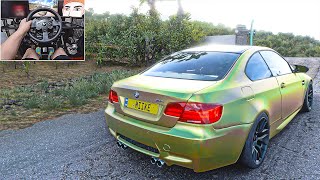 1,400HP BMW E92 M3 Twin Turbo Forza Horizon 5 Steering Wheel Gameplay