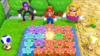 Mario Party 9 Garden Battle - Mario vs Wario vs Waluigi vs Koppa| Cartoons Mee