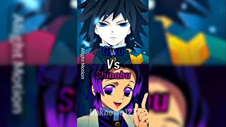 Who is strongest Giyu vs Shinobu #demonslayer#whoisstrongest#viral