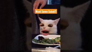 This cat knows salad! You want some salad lol