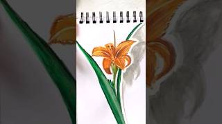 Beautiful bloom: Lily flower Painting