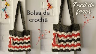 Bolsa de crochê - Linda e fácil de fazer - Verão - Modelo 25 #bolsadecroche