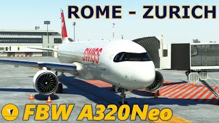 #FlyByWire A320 NEO | Rome to Zurich | #msfs2020 | VATSIM