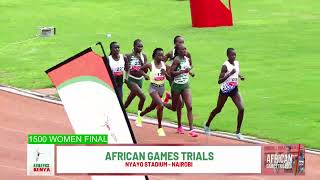 Women's 1500m African Games Final Kenyan trials