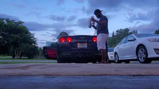 Blackhorse racing mufflers Twin Turbo Corvette