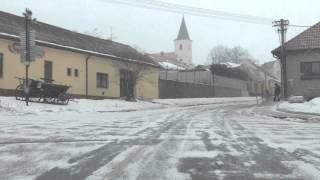 Průjezd zasněženýma Křepicema 22.2.2013